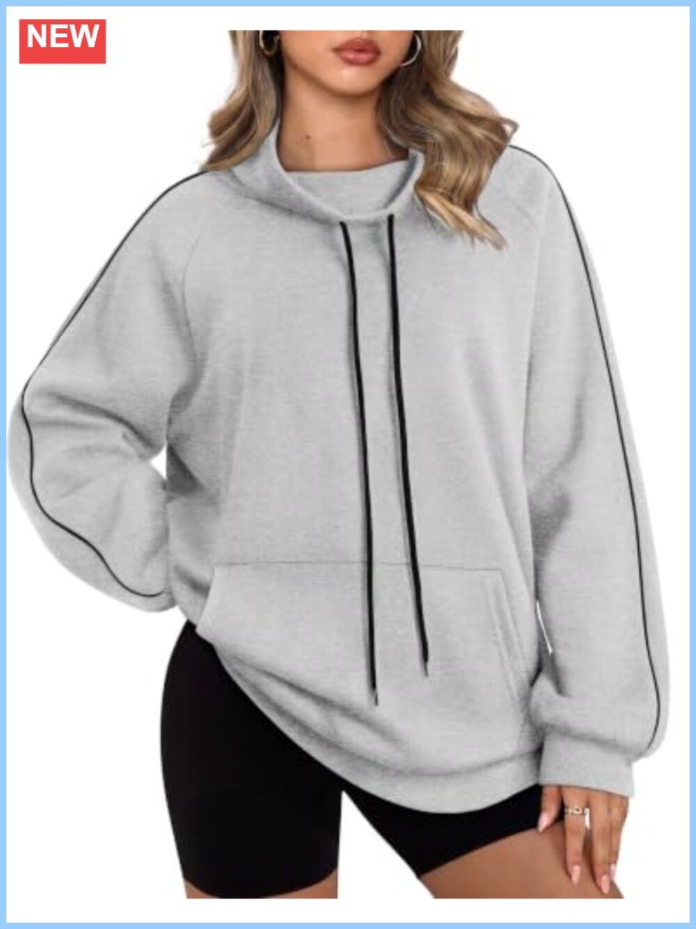 Mock Neck Sweatshirt Long Sleeve Pullover with Pockets
